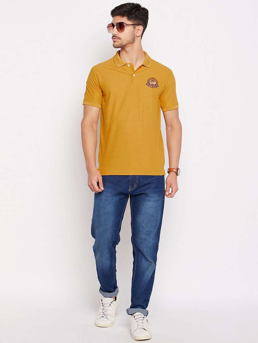 men solid short sleeve polo t-shirt - 22290634 -  Standard Image - 2