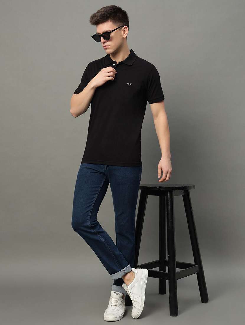men solid short sleeve polo t-shirt - 22290647 -  Standard Image - 2
