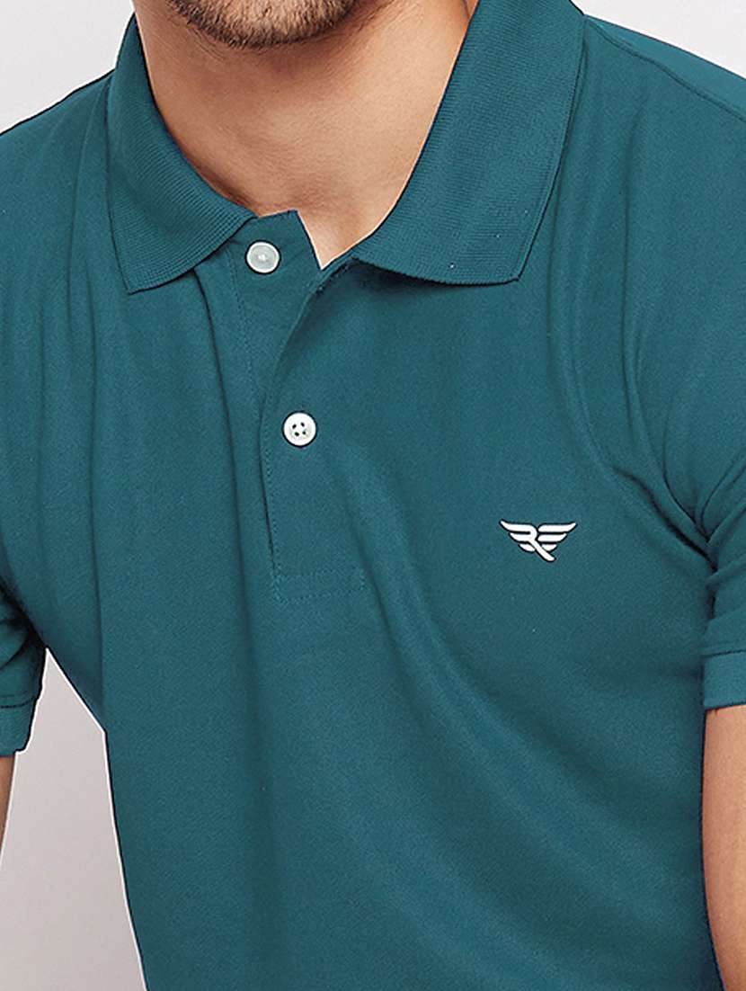 men solid short sleeve polo t-shirt - 22290650 -  Standard Image - 2