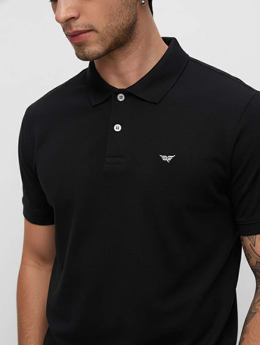 men solid short sleeve polo t-shirt - 22290666 -  Standard Image - 2