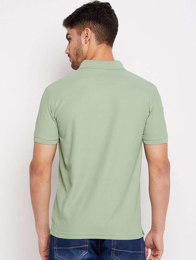 Men Solid Short Sleeve Polo T-shirt - 22290727 -  Standard Image - 2