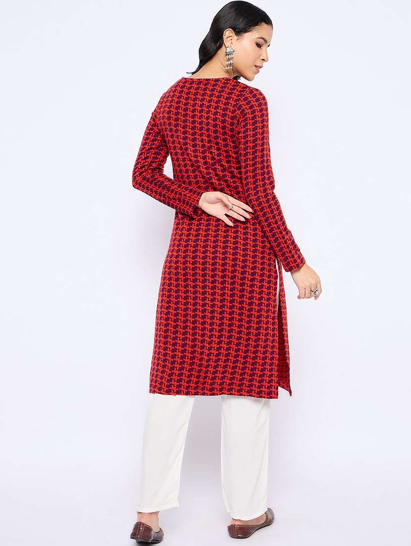 women self desgin long sleeve winter wear kurta  - 22291135 -  Standard Image - 2