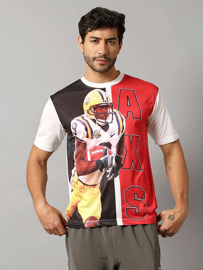 men printed short sleeve regular fit t-shirt