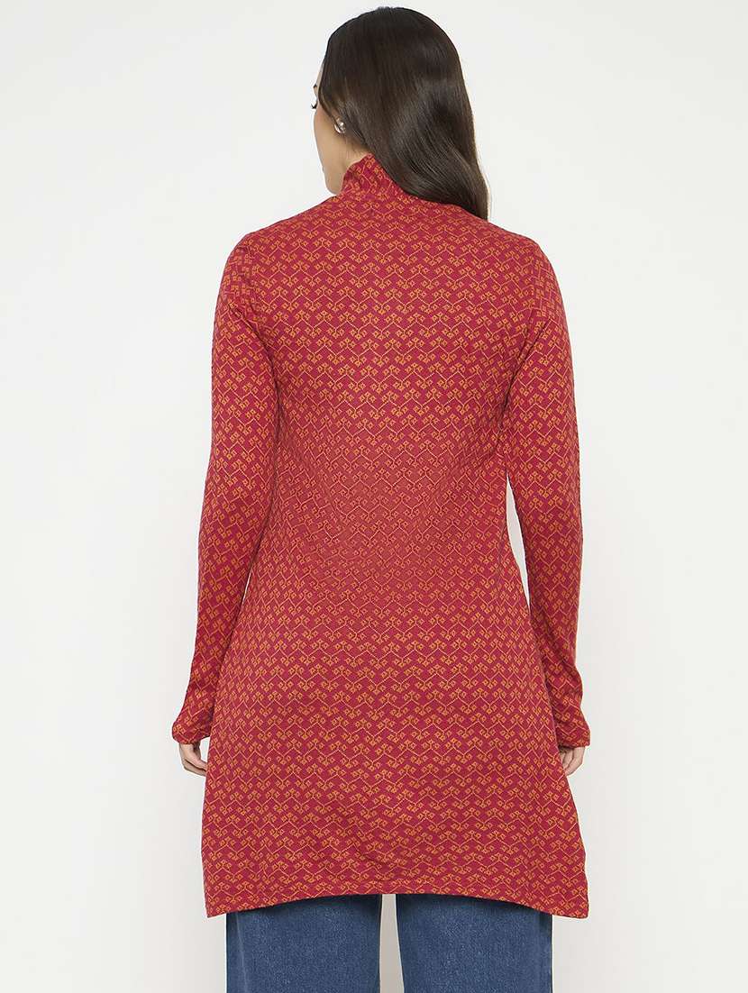 women self designed long sleeve woolen shrug - 22291236 -  Standard Image - 2