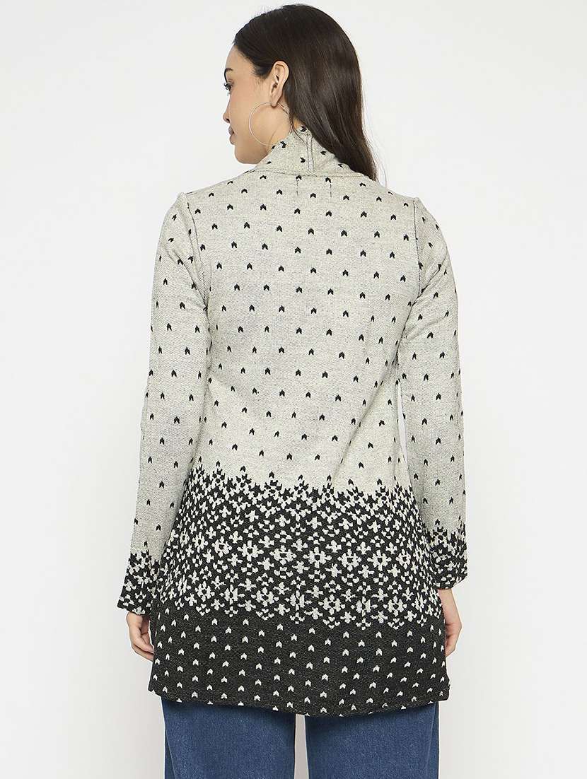 women self designed long sleeve woolen shrug - 22291245 -  Standard Image - 2