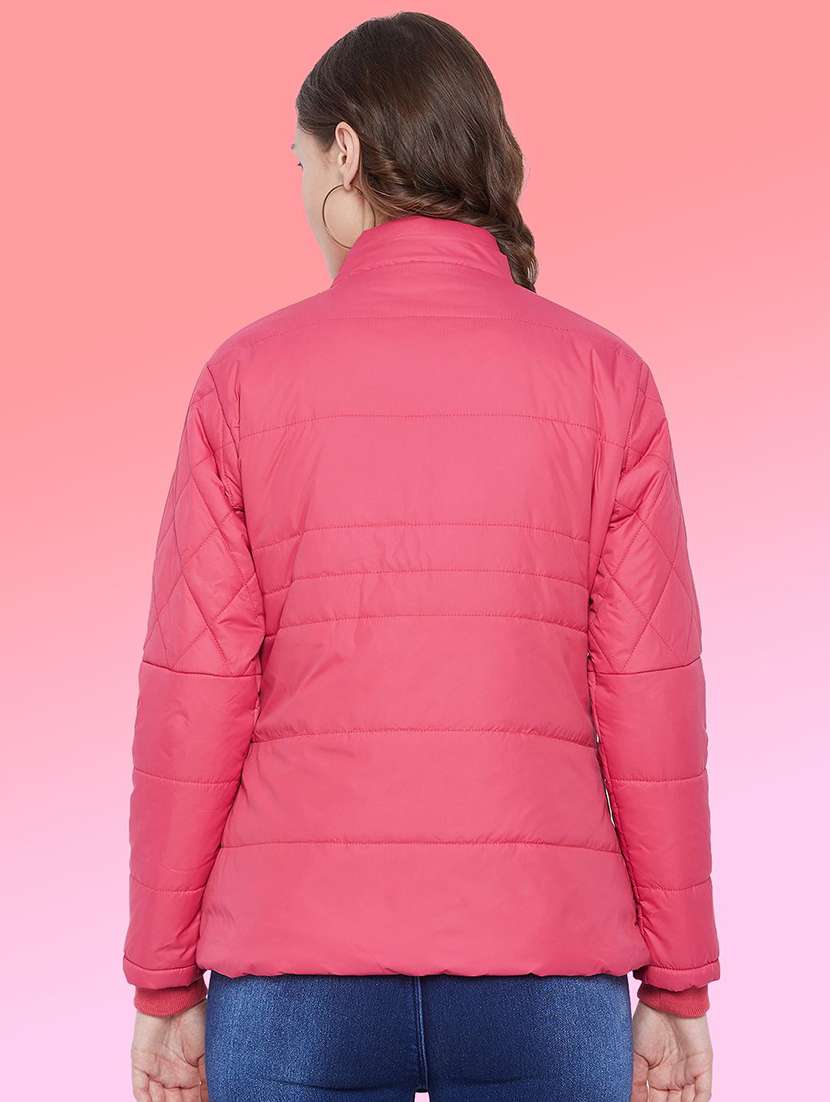 women solid long sleeve hooded quilted jacket - 22291283 -  Standard Image - 2