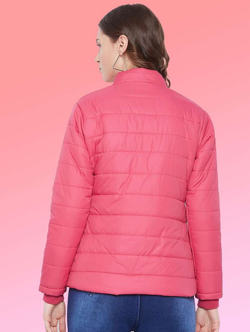 women solid long sleeve hooded quilted jacket - 22291293 -  Standard Image - 2