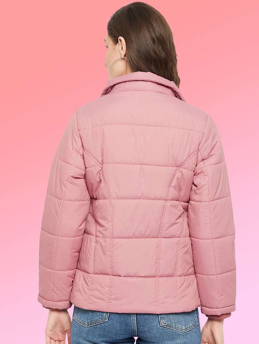 women solid long sleeve quilted jacket - 22291301 -  Standard Image - 2