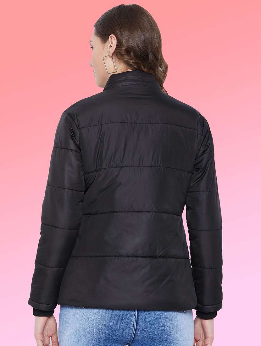 women solid long sleeve hooded quilted jacket - 22291330 -  Standard Image - 2