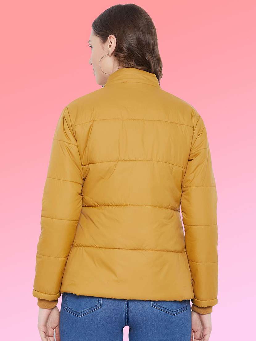 women solid long sleeve hooded quilted jacket - 22291349 -  Standard Image - 2