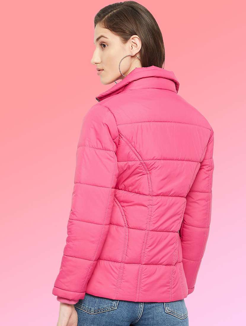 women solid long sleeve quilted jacket - 22291354 -  Standard Image - 2