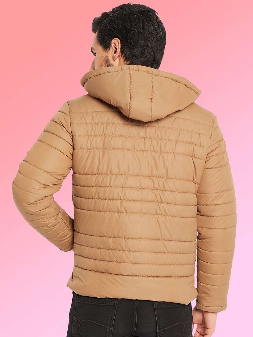 men solid long sleeve puffer jacket - 22291400 -  Standard Image - 2