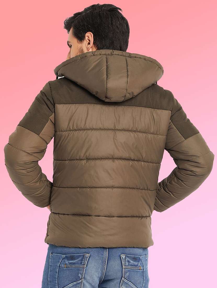 men color block long sleeve puffer jacket - 22291405 -  Standard Image - 2