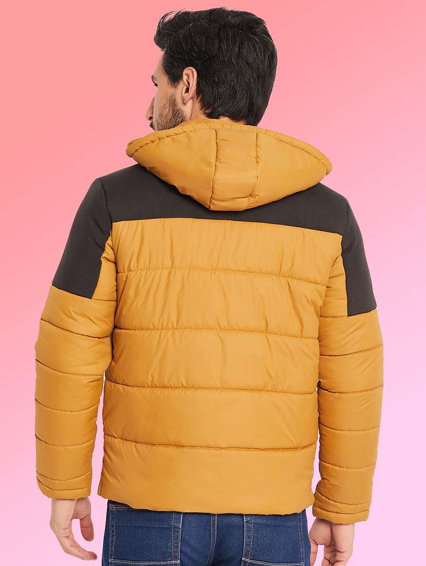 men color block long sleeve puffer jacket - 22291407 -  Standard Image - 2