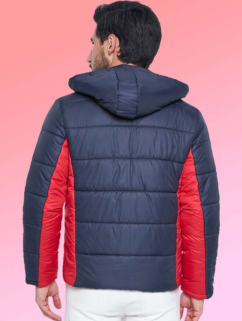 men color block long sleeve puffer jacket - 22291411 -  Standard Image - 2