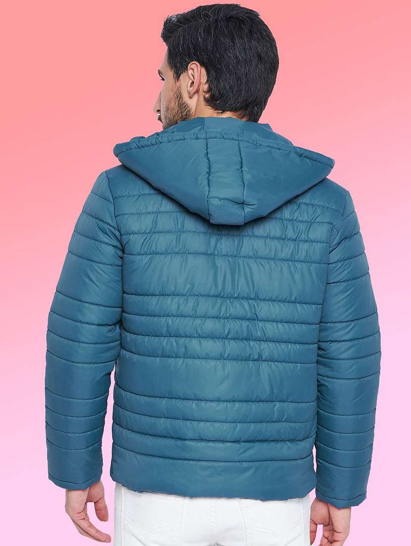 men solid long sleeve puffer jacket - 22291412 -  Standard Image - 2