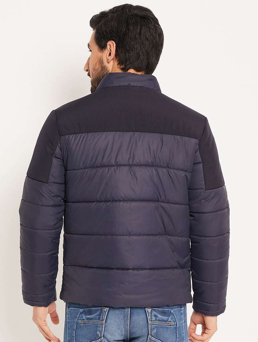 men color block long sleeve puffer jacket - 22291416 -  Standard Image - 2