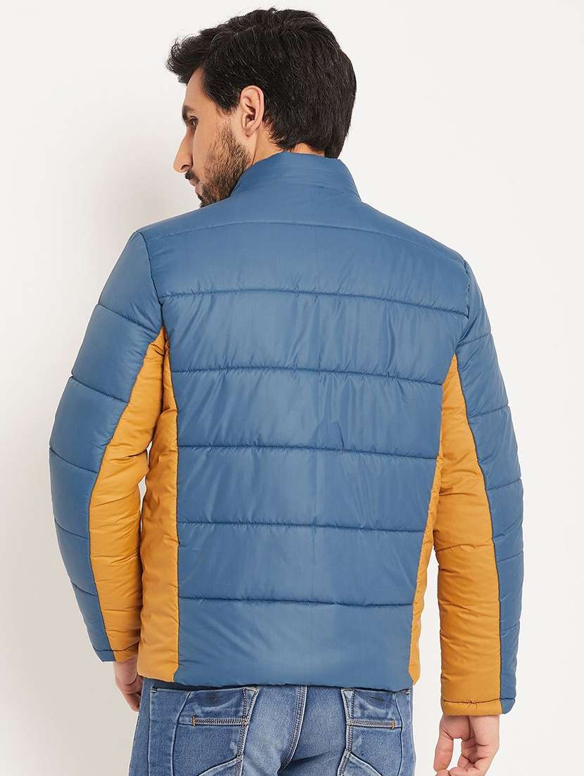 men color block long sleeve puffer jacket - 22291419 -  Standard Image - 2