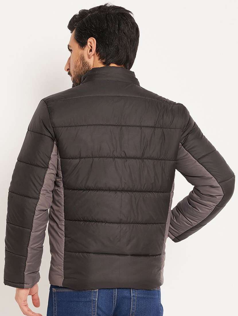 men color block long sleeve puffer jacket - 22291421 -  Standard Image - 2