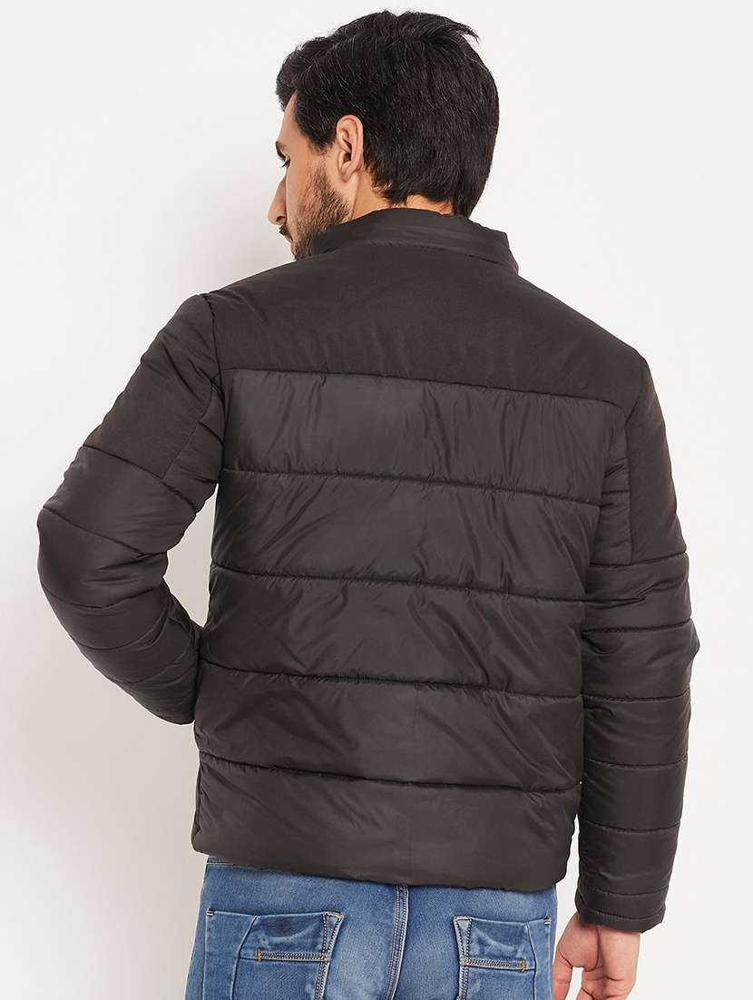 men solid long sleeve puffer jacket - 22291425 -  Standard Image - 2