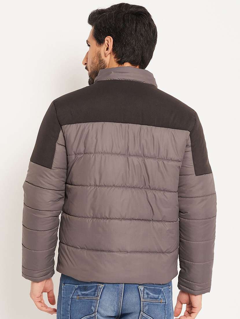 men color block long sleeve puffer jacket - 22291432 -  Standard Image - 2