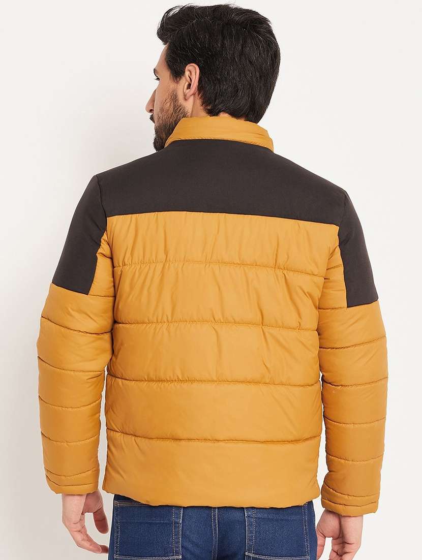 men color block long sleeve puffer jacket - 22291438 -  Standard Image - 2