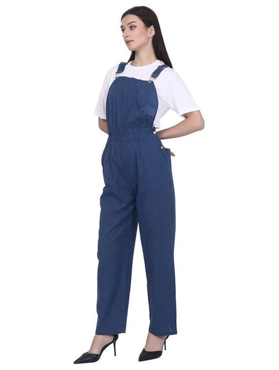 women solid sleeveless dungaree  - 22291441 -  Standard Image - 2