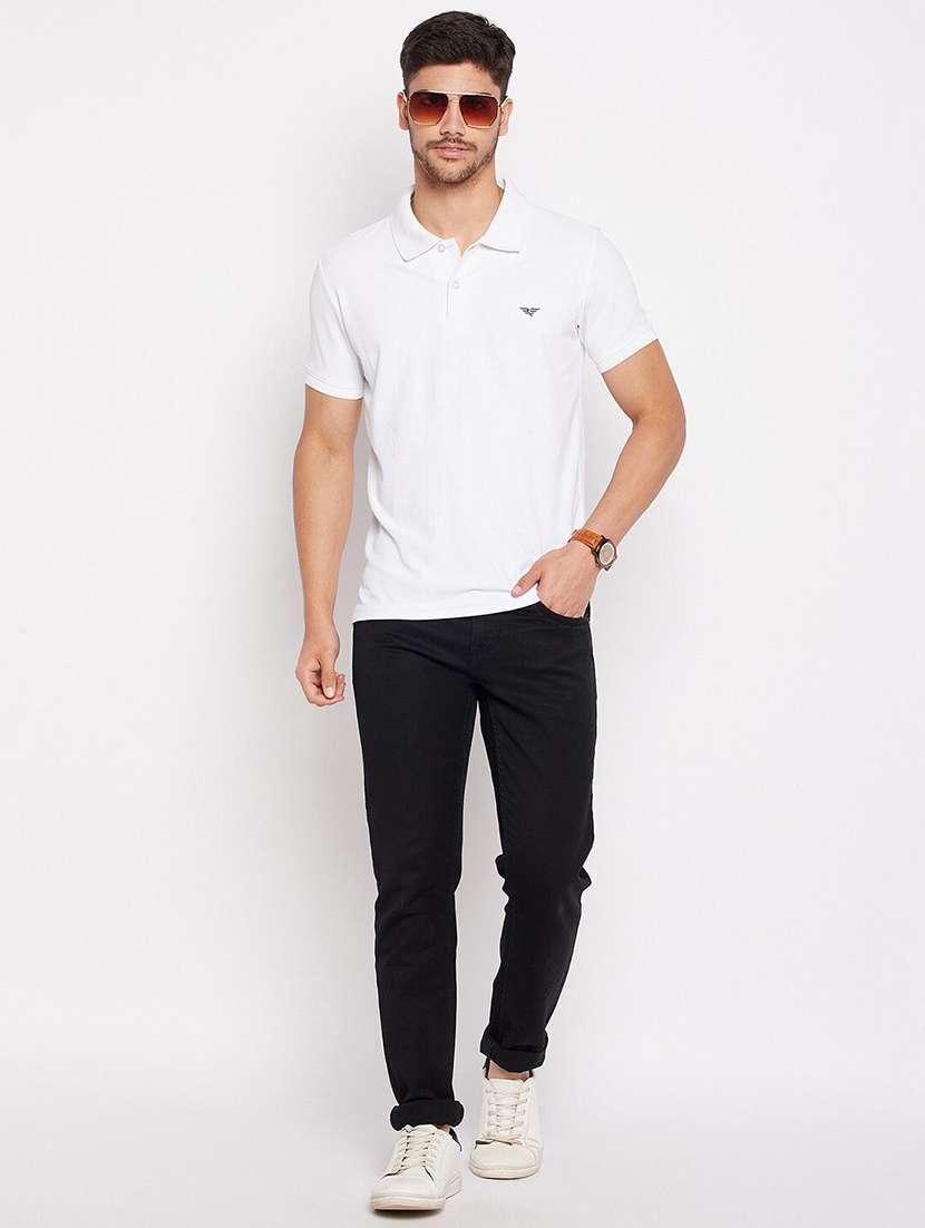 men solid short sleeve regular fit polo t-shirt - 22291477 -  Standard Image - 2