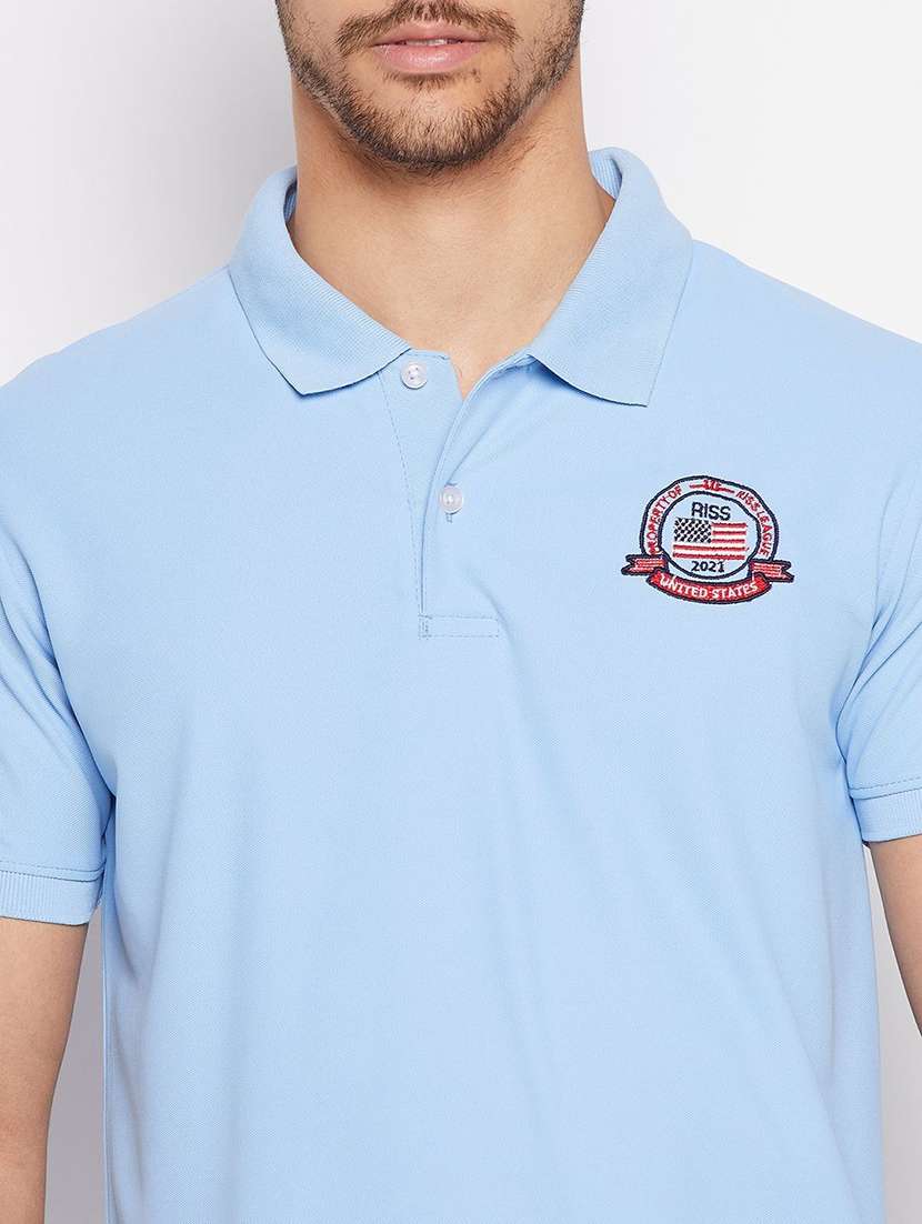 men solid short sleeve polo t-shirt - 22291491 -  Standard Image - 2