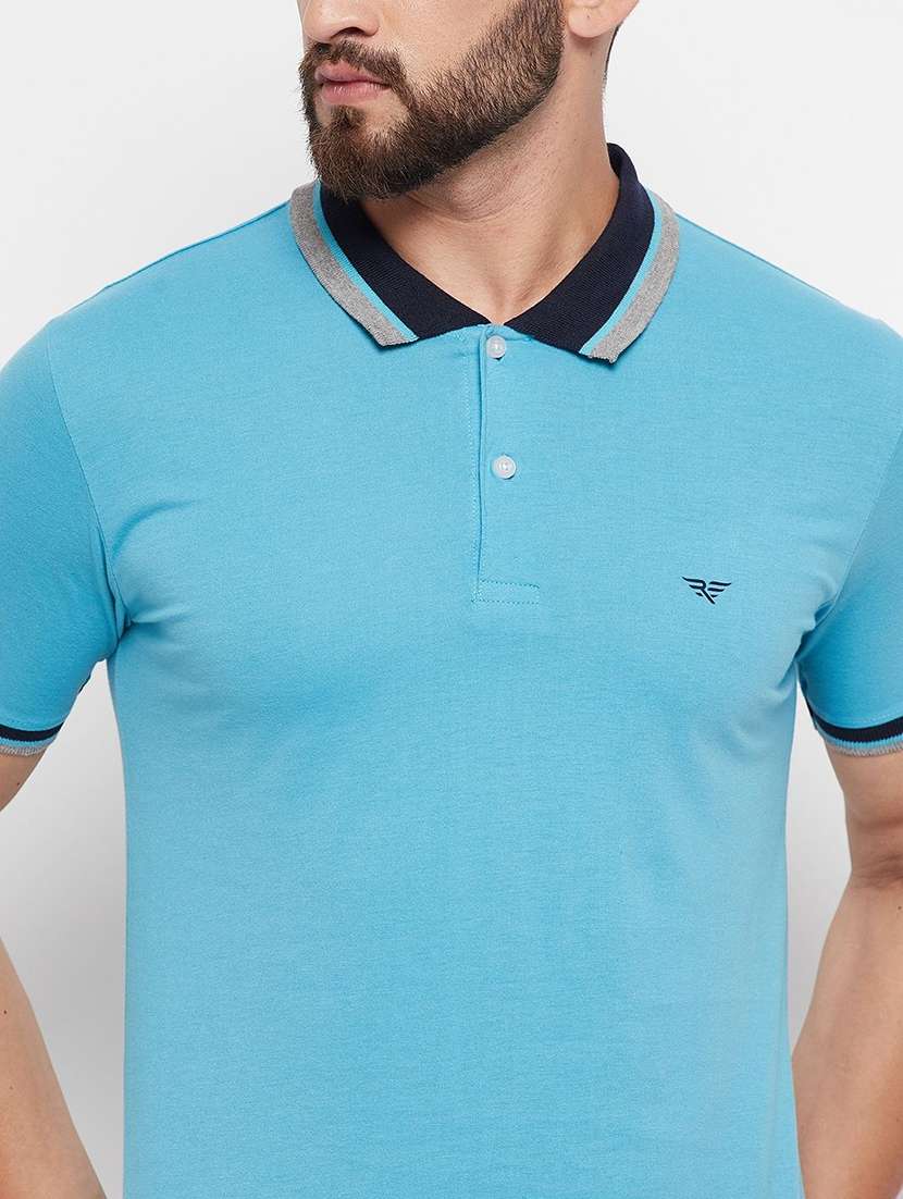 men solid short sleeve regular fit polo t-shirt - 22291547 -  Standard Image - 2