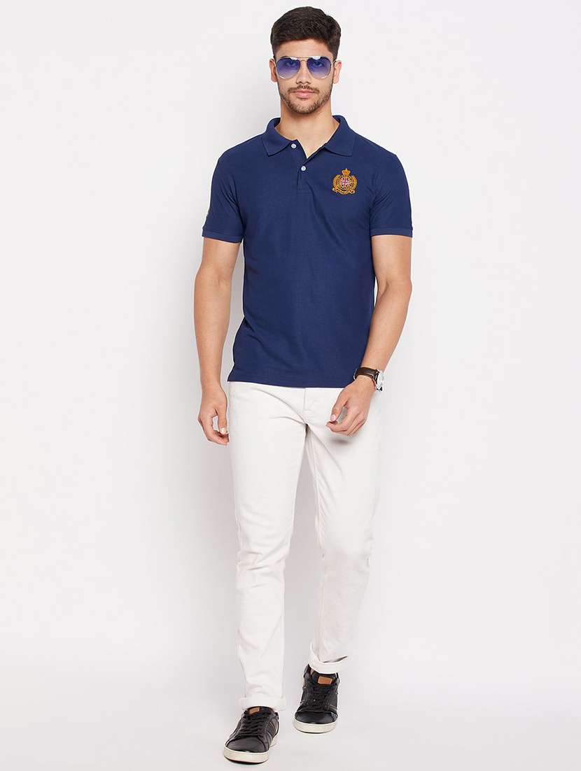 men solid short sleeve regular fit polo t-shirt - 22291551 -  Standard Image - 2