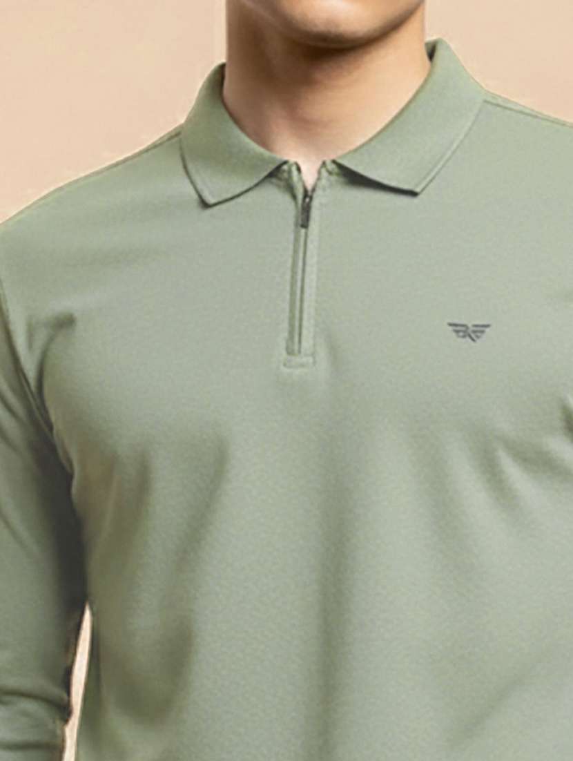 men solid long sleeve polo t-shirt - 22291561 -  Standard Image - 2
