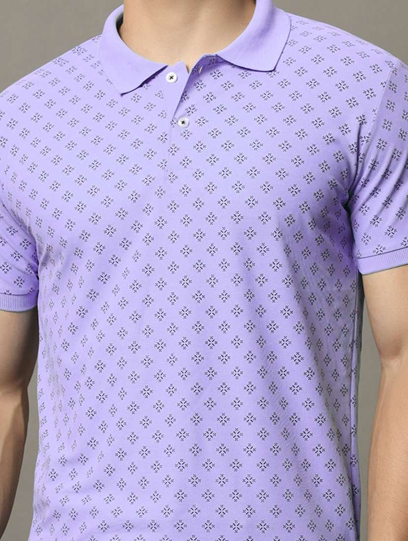 men printed short sleeve polo t-shirt - 22291578 -  Standard Image - 2