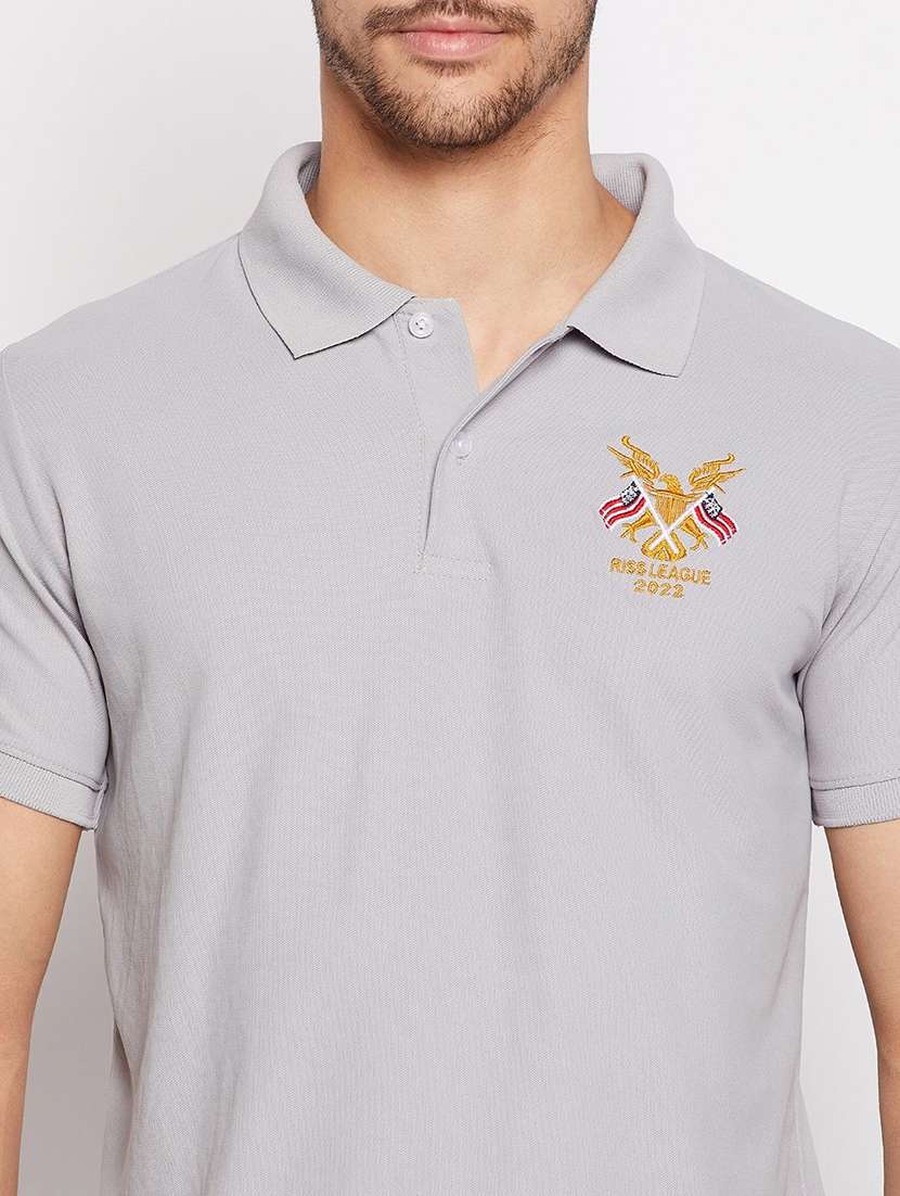 men solid short sleeve polo t-shirt - 22291593 -  Standard Image - 2