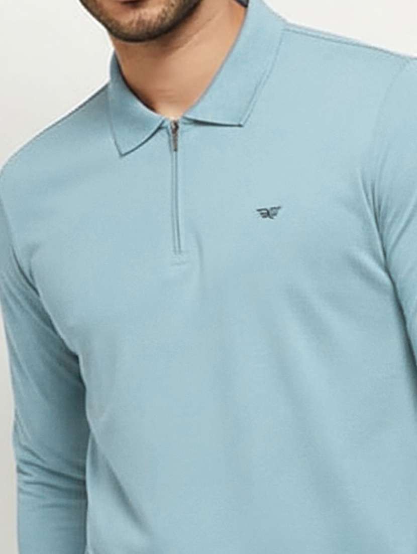 men solid long sleeve polo t-shirt - 22291604 -  Standard Image - 2