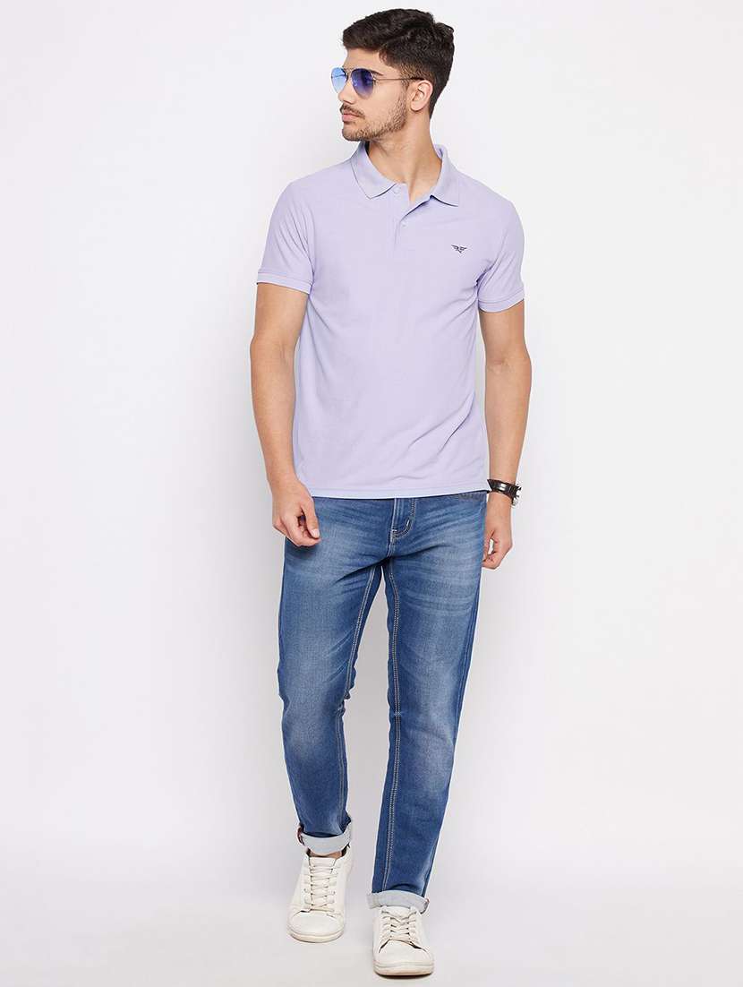 men solid short sleeve regular fit polo t-shirt - 22291621 -  Standard Image - 2