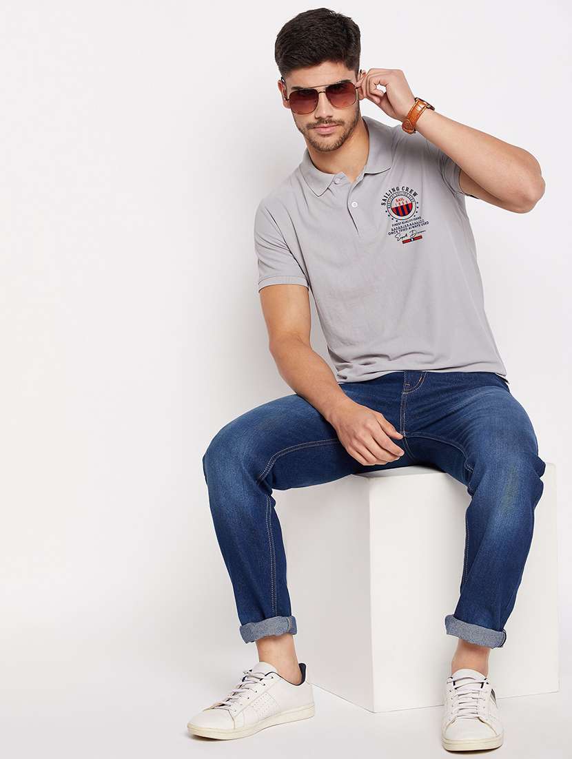 men solid short sleeve polo t-shirt - 22291631 -  Standard Image - 2