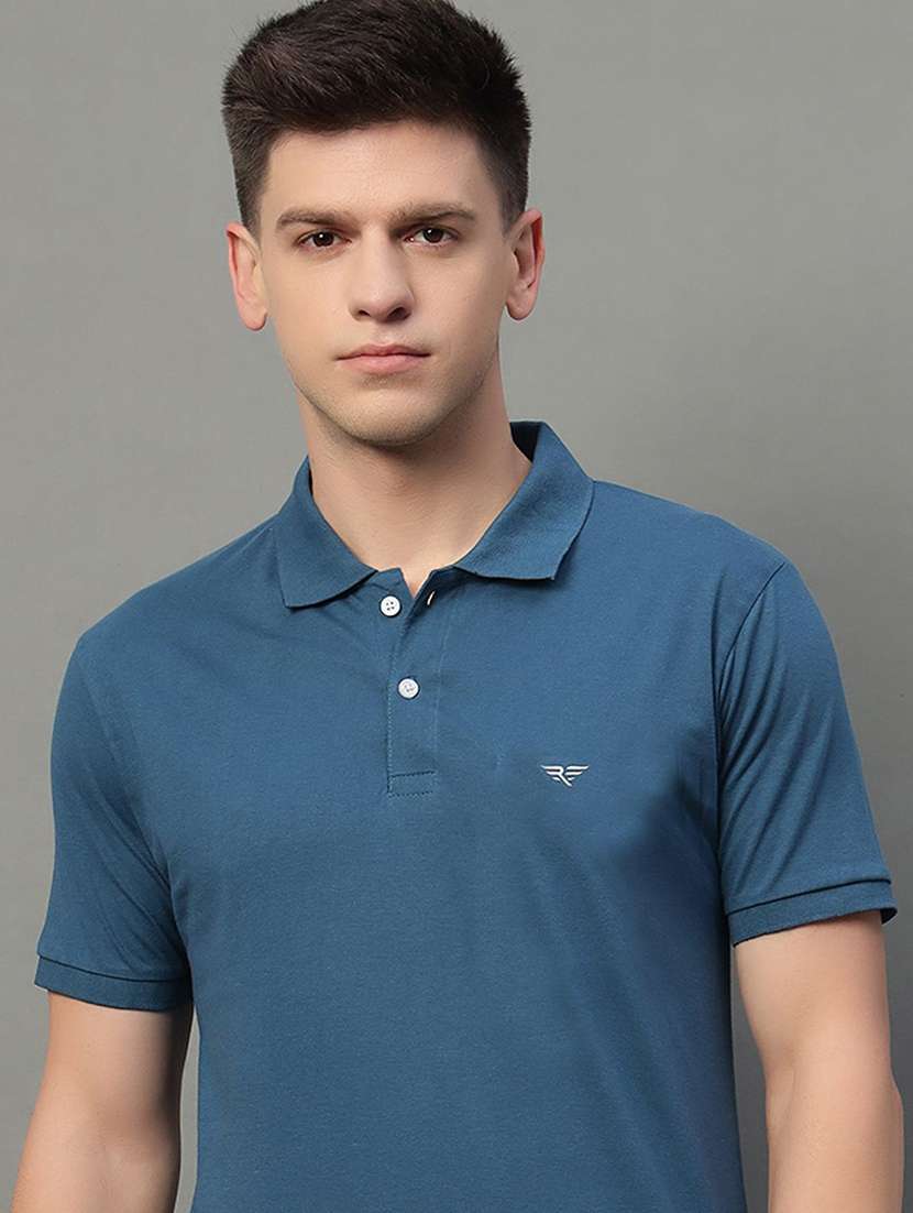 men solid short sleeve regular fit polo t-shirt - 22291662 -  Standard Image - 2