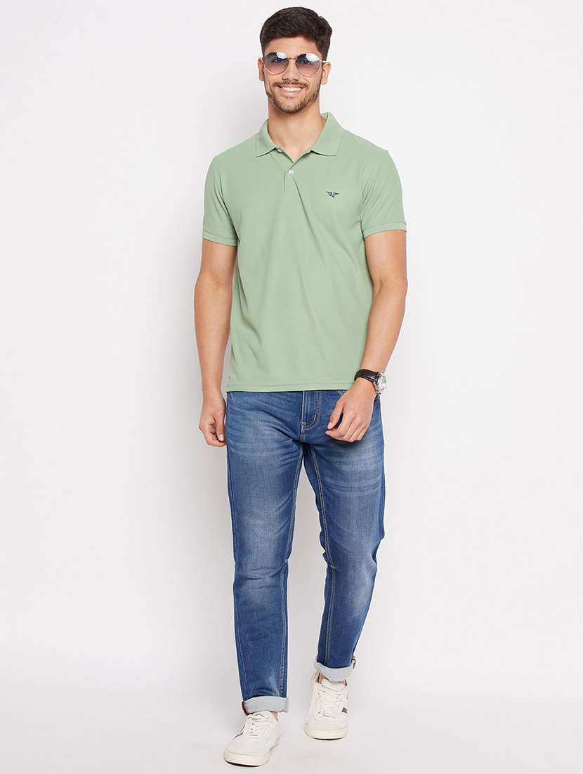 men solid short sleeve regular fit polo t-shirt - 22291666 -  Standard Image - 2