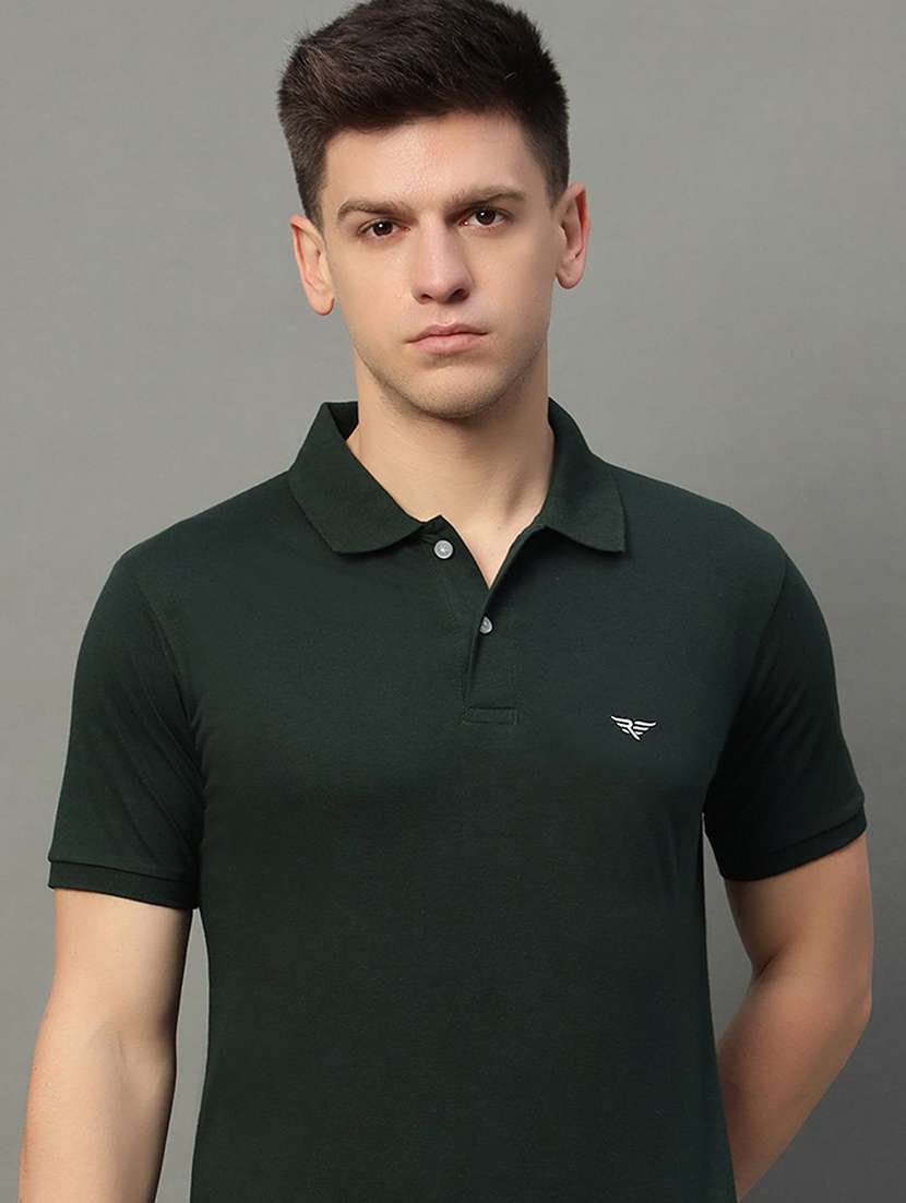 men solid short sleeve regular fit polo t-shirt - 22291675 -  Standard Image - 2