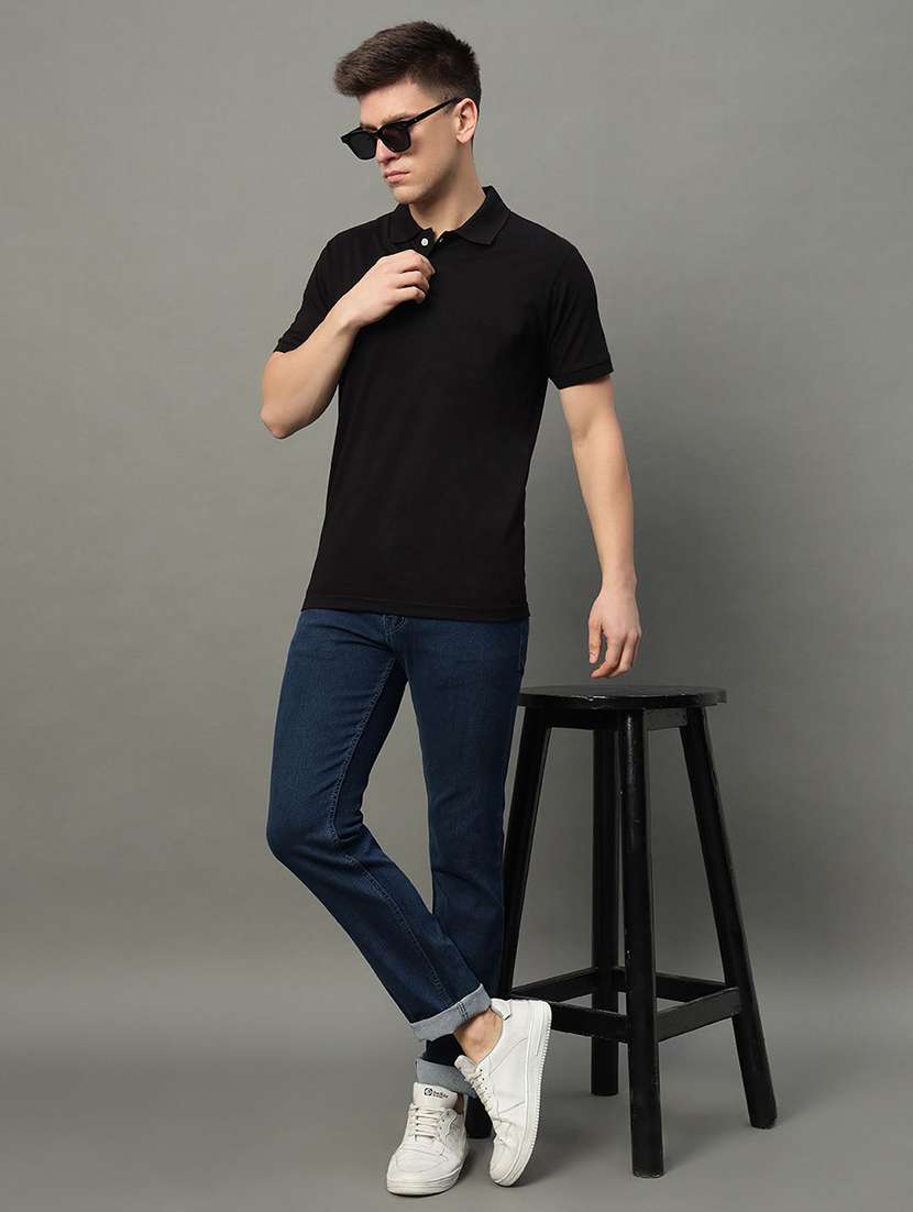 men solid short sleeve polo t-shirt - 22291810 -  Standard Image - 2