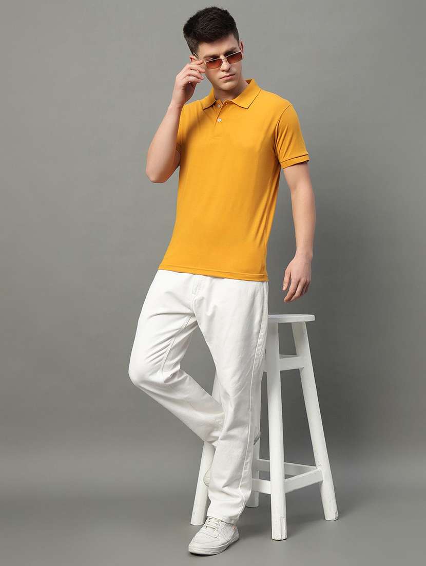 men solid short sleeve polo t-shirt - 22291815 -  Standard Image - 2