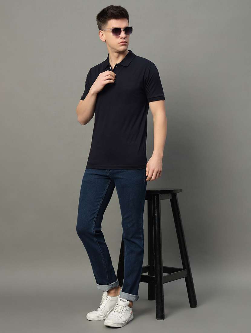 men solid short sleeve polo t-shirt - 22291816 -  Standard Image - 2
