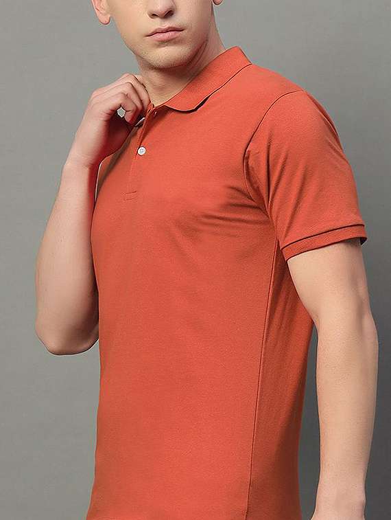 men solid short sleeve polo t-shirt - 22291818 -  Standard Image - 2