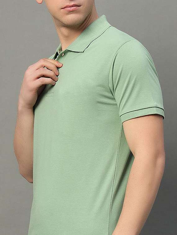 men solid short sleeve polo t-shirt - 22291819 -  Standard Image - 2