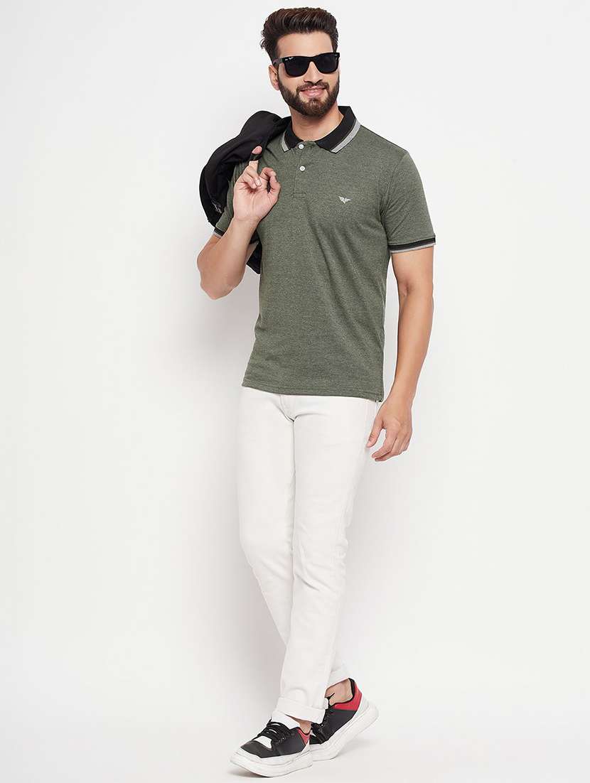men solid short sleeve polo t-shirt - 22291832 -  Standard Image - 2