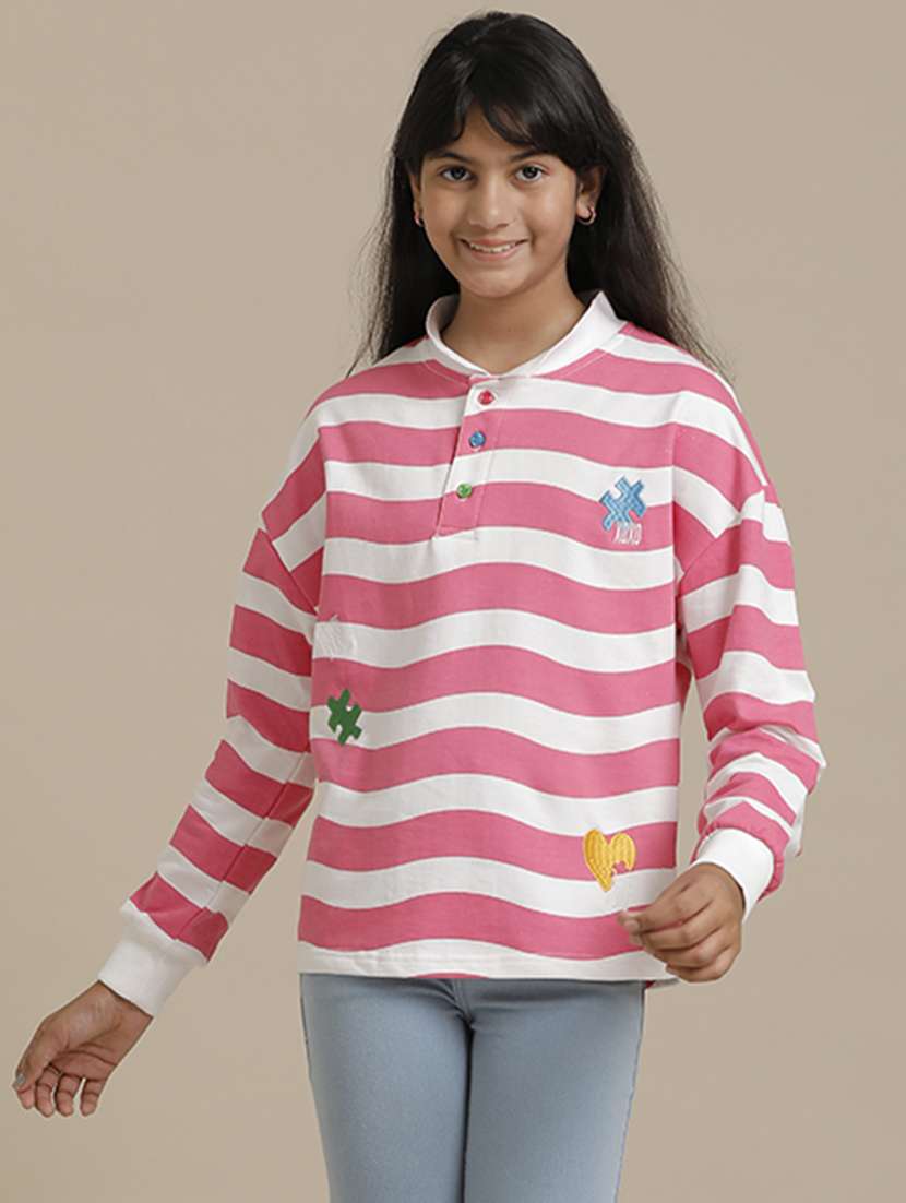 girls printed long sleeve tee