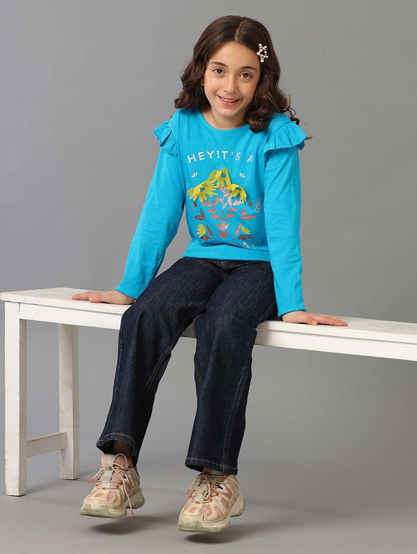girls printed long sleeve tee - 22292023 -  Standard Image - 2
