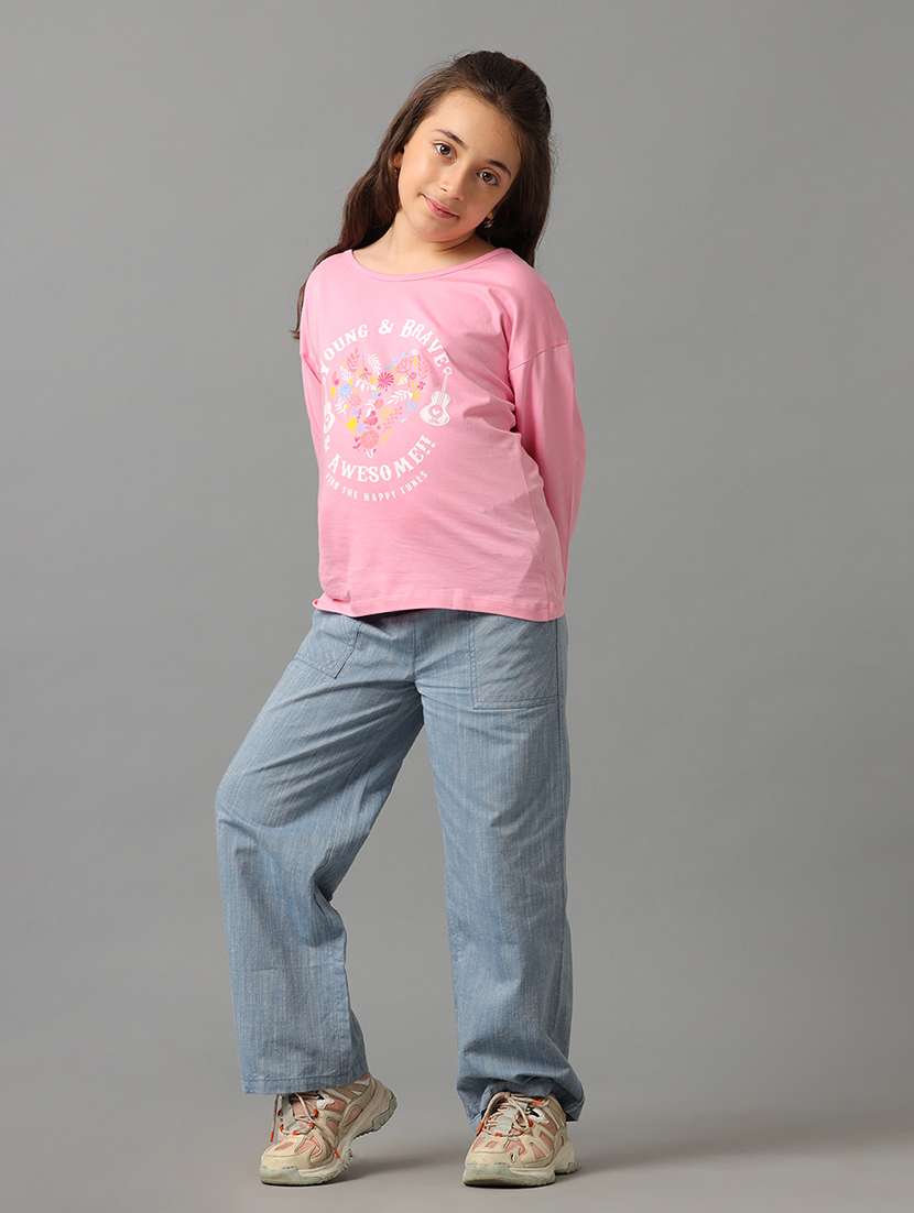 girls printed long sleeve tee - 22292027 -  Standard Image - 2