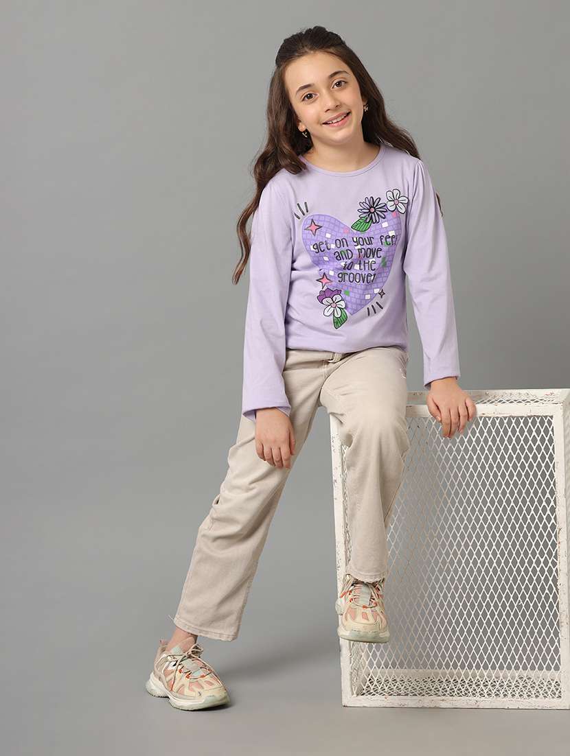 girls printed long sleeve tee - 22292028 -  Standard Image - 2